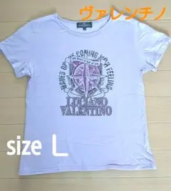【中古美品】レディースTシャツ　L　紫パープルのサムネイル