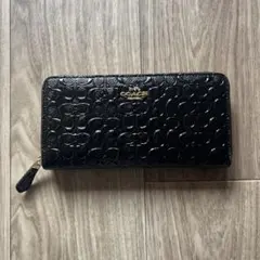早い者勝ち⭐️COACH ブラック 長財布 型押しレザー