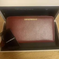 EMPORIO ARMANI 長財布 ラウンドファスナー ボルドーのサムネイル