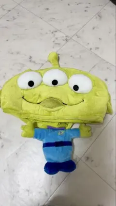 ディズニー　リトルグリーンメン　被り物ぬいぐるみ帽子