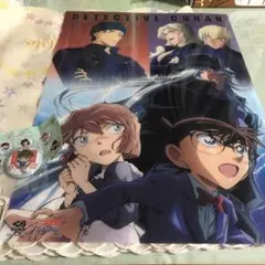 名探偵コナン　黒鉄の魚影　くら寿司コラボ　クリアポスター　缶バッジ