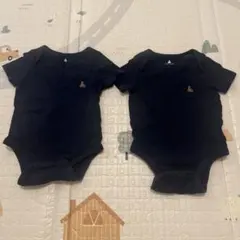 baby gap ネイビー ロンパース 70 2着セット 双子