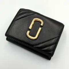 美品】Marc Jacobs マークジェイコブス 三つ折り財布 ブラック き6のサムネイル