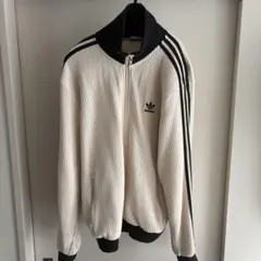 adidas トラックジャケット ワッフル素材 ホワイト