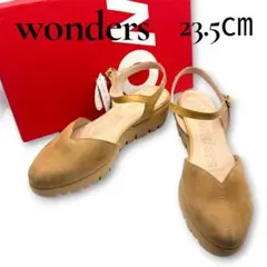 【新品未使用】wonders ワンダース サンダル 厚底 ストラップ スエード
