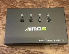 AIMOS 4ポート USB切替器 4入力4出力 本体