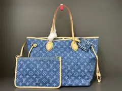 Louis Vuitton デニムトートバッグとポーチ