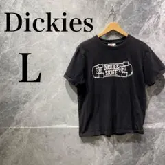 【美品】Dickies L Tシャツ ストリート系 ブラック 黒 スケボー