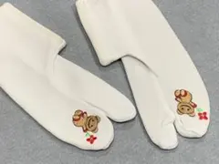 ●可愛いワンポイント刺繍ストレッチ足袋19ｃｍ～20ｃｍ（スリップ止め付き）