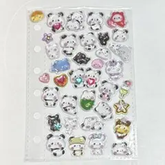 【正規品】もちもちぱんだ　プチドロップステッカー　ストーン付き