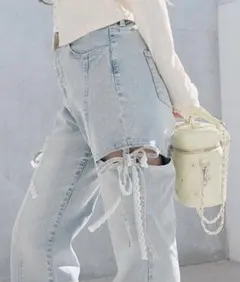 サイドスリットリボンストレッチパンツのサムネイル