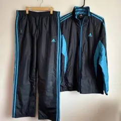 adidas ウィンドブレーカー上下　黒LL