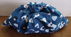 ミニあずま袋◇手拭い◇エコバック◇ハンドメイド【お寿司・青