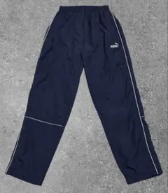 PUMA プーマ ネイビー ジャージ トラックパンツ ナイロンパンツ S相当