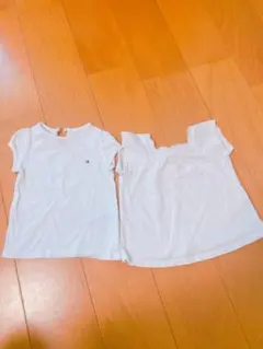 女の子白Tシャツトミーヒルフィガーtommy hilfiger 70 80 半袖