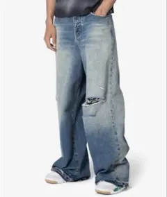 mnml/ミニマル/BAGGY RAVE SKATER DENIM