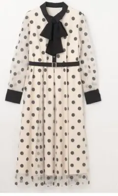 【美品】グレースコンチネンタル　ラメドット刺繍ドレス