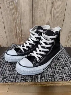 【美品】CONVERSE ALLSTAR ハイカットスニーカー ブラック23.5