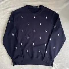 ポロラルフローレン ポニー ロゴ刺繍 ネイビー スウェット