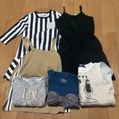 まとめ売り 6点 ワンピース トップス 長袖 95-100cm女の子 保育園