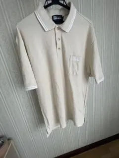 FIRST DOWN ベージュ ポロシャツ LL