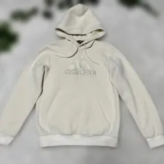 adidas メンズパーカー 　モコモコ　スウェットフーディービッグロゴ刺繍