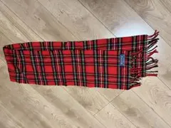 HIGHLAND TWEEDS 赤と黒のチェックマフラー