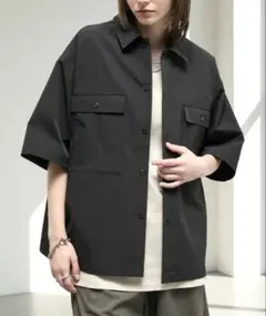 【Alfred Alex】コットンタッチ ユーティリティー ミリタリーシャツのサムネイル