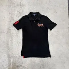 ビッグポニー ラルフローレン ポロシャツ Y2K swag 短丈 ブラック