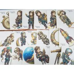人物ステッカー｜同梱1500円｜22枚入り｜宇宙飛行士パック｜スチームパンク