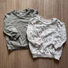 H&M オーガニックコットン トレーナー 2枚セット