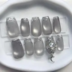 [4]マグネットネイル　個性派　ネイルチップ ニュアンス　韓国ネイルハンドメイド