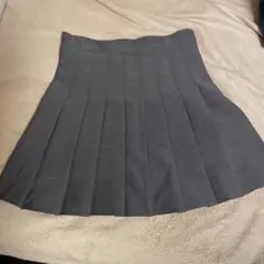 グレー プリーツミニスカート