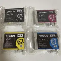 EPSON 純正インクカートリッジ 62 シアン マゼンタ イエロー EPSON 純正 インクカートリッジ 62 マゼンタ シアン イエロー - メルカリ