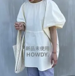 HOWDY. marun sleeve tops (ミルク)