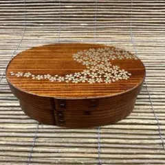 小判わっぱ弁当箱　漆塗り　さくら