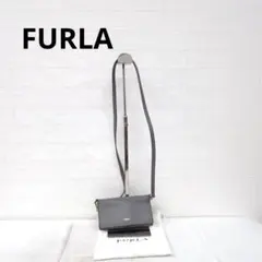 224○ FURLA グレー ショルダーバッグ 保存袋付き