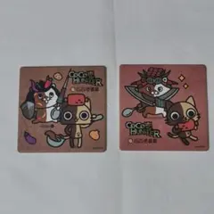 【2枚セット】 ココイチ モンハン ネコイチ コースター アイルー