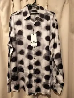 ZARA ドット柄 長袖シャツ M