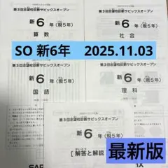 サピックス3年実力診断サピックスオープン2025年実施原本❗️美品