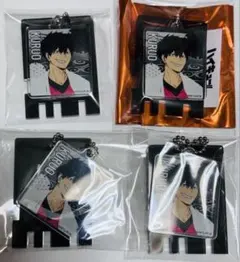 ハイキュー 極楽湯 銭湯錠風キーホルダー 黒尾鉄朗　未使用　コラボ