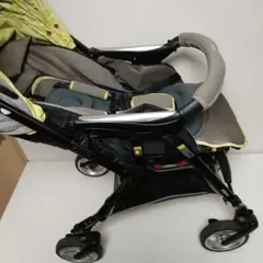 【美品】 ピジョン ベビーカー フィーノFINO 折りたたみ式　グレー/イエロー