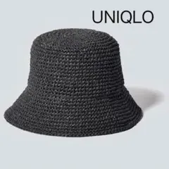 UNIQLO クロシェハット　ブラック　ペーパーハットのサムネイル
