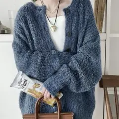 【新品タグ付き】　前後　2way ニットカーディガン　オーバーサイズ