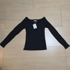 natural couture ブラックオフショルダーセーター サイズF