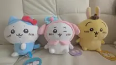も*と様 ちいかわ×サンリオキャラクターズ　ぬいぐるみS　3種セット