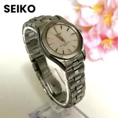 【稼働品】SEIKO セイコー 電波ソーラー ピンク文字盤 レディース腕時計
