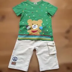 ミキハウス　ハーフパンツとホットビスケッツＴシャツのセット　110