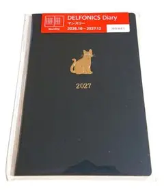 DELFONICS マンスリー ポワン ダイアリー 黒 2027
