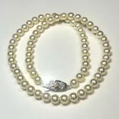 未使用級 6.0〜6.4mm あこや本真珠 パールネックレス SV刻印